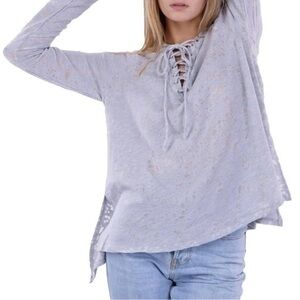 Anthropologie Maronie Womens Hi-Low Hooded Top NWT